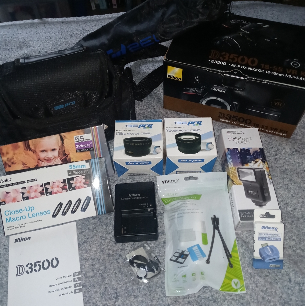 Nikon D3500 DSLR Camera bundle